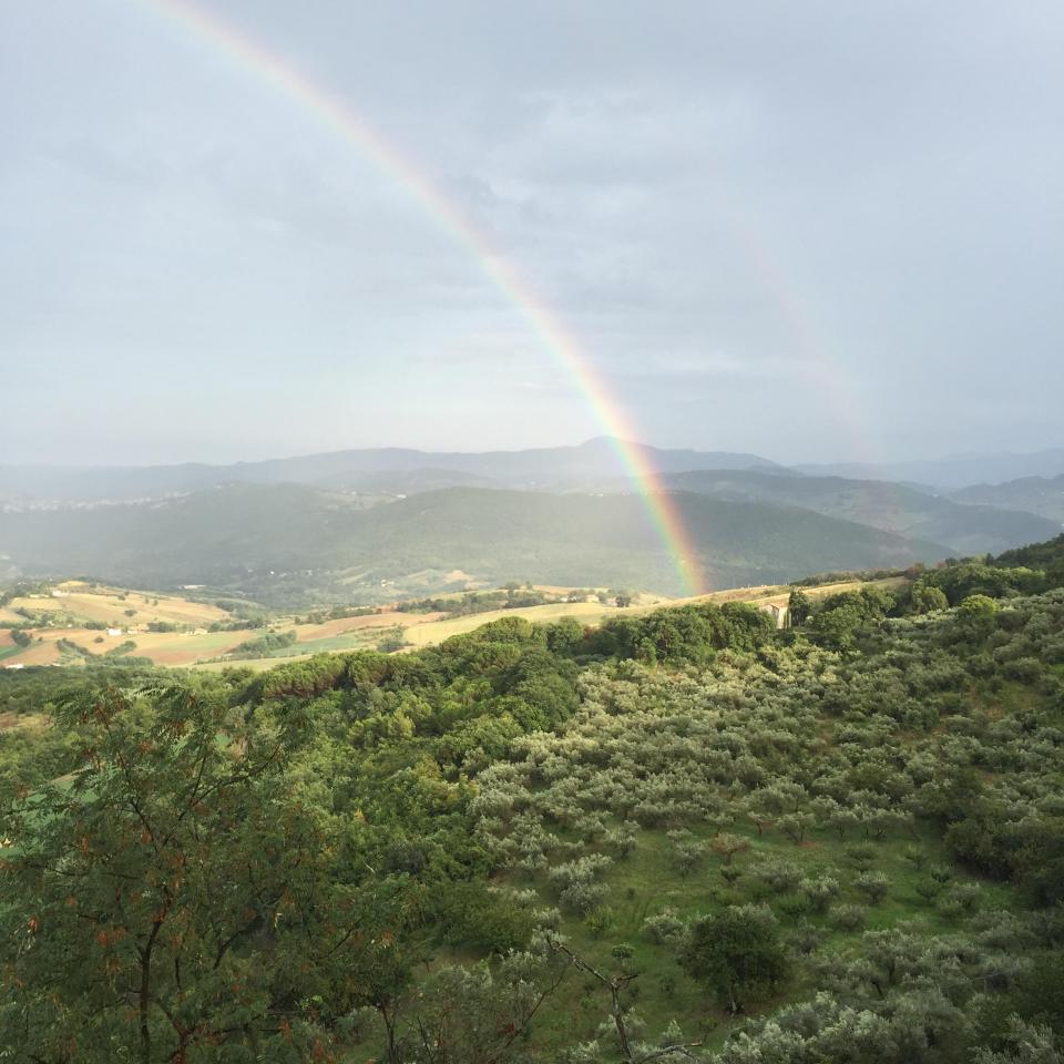 A view from the balcony (with rainbow)